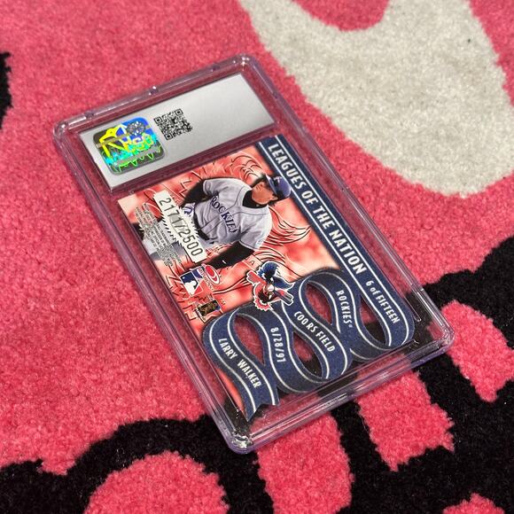 Larry Walker & Ken Griffey Jr – 1997 Leaf Leagues of the Nation CSG 10 Gem Mint - Picture 4 of 6